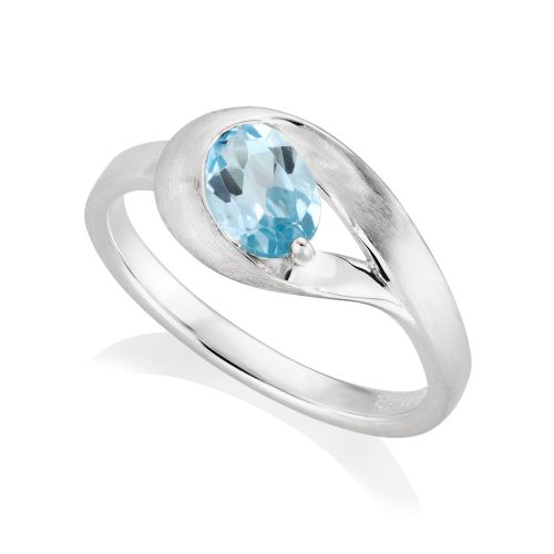 Silver Blue Topaz Ring