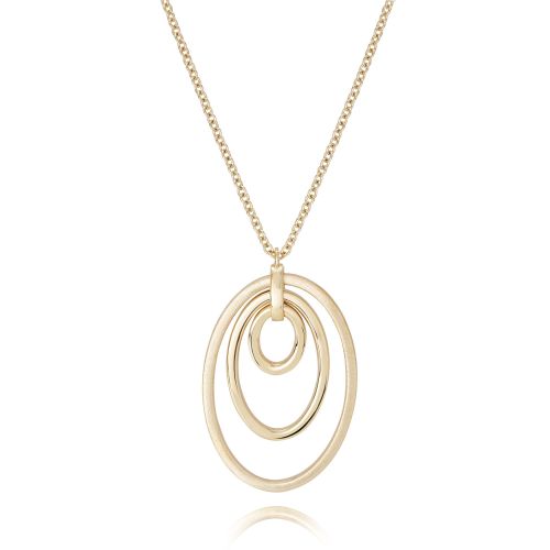 9ct Yellow Gold Triple Oval Pendant 