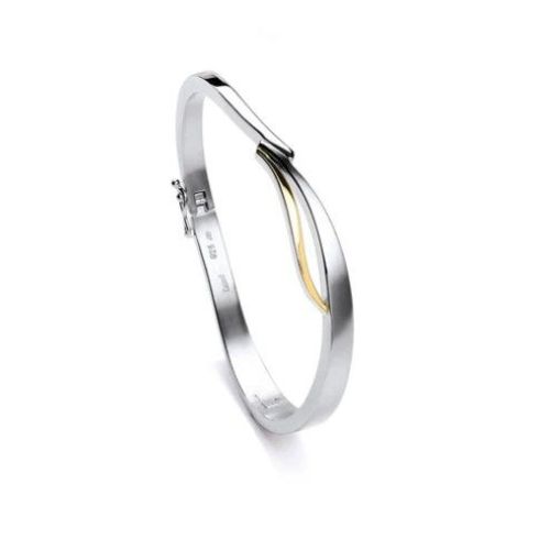 Bi-Colour Hinged Bangle
