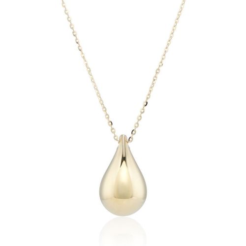 9ct Yellow Gold Domed Teardrop Pendant