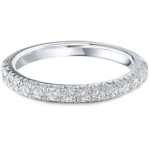 Platinum 0.50ct French Pave Set Eternity Ring