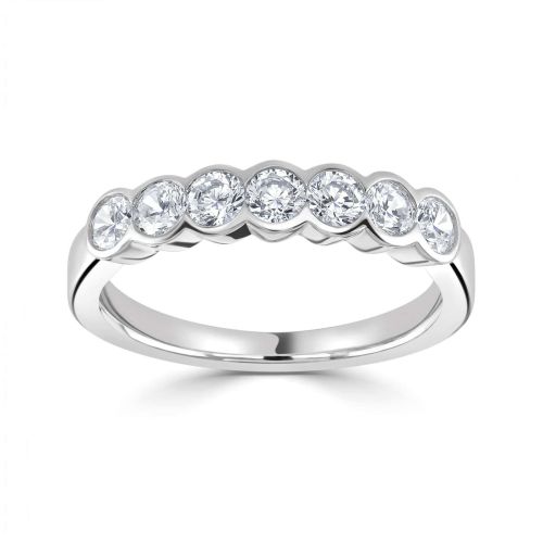 18ct White Gold 0.25ct Rubover Set Eternity Ring