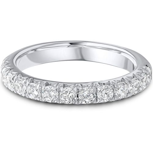 Platinum 0.75ct. Pave Set Eternity Ring